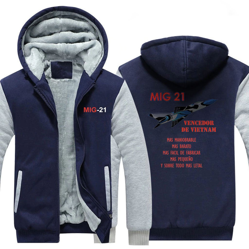 M I G  21  DESIGNED ZIPPER SWEATER THE AV8R