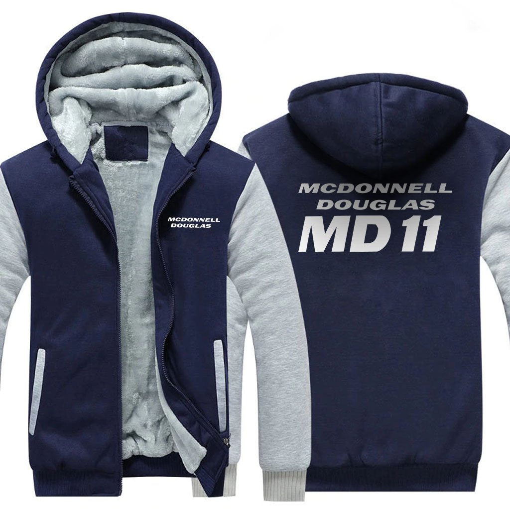 MCDONNELL DOUGLAS MD 11 DESIGNED ZIPPER SWEATER THE AV8R