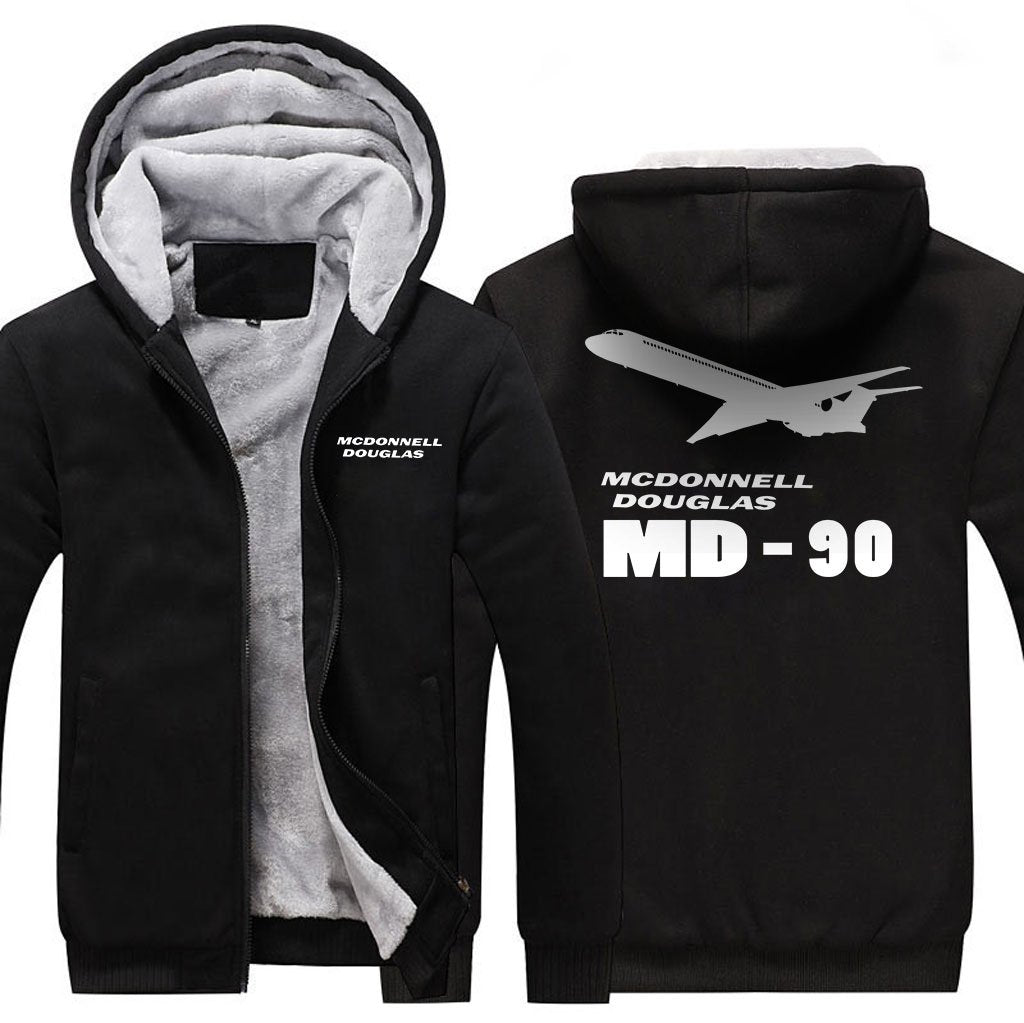 MCDONNELL DOUGLAS MD 90 DESIGNED ZIPPER SWEATER THE AV8R