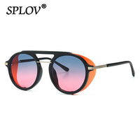 Thumbnail for Retro Round Steampunk Sunglasses Men Women Brand Designer AV8R
