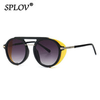 Thumbnail for Retro Round Steampunk Sunglasses Men Women Brand Designer AV8R