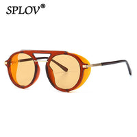 Thumbnail for Retro Round Steampunk Sunglasses Men Women Brand Designer AV8R