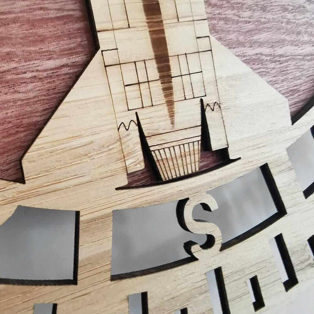 F-16 Fighting Falcon Wood  Wall Clock THE AVIATOR