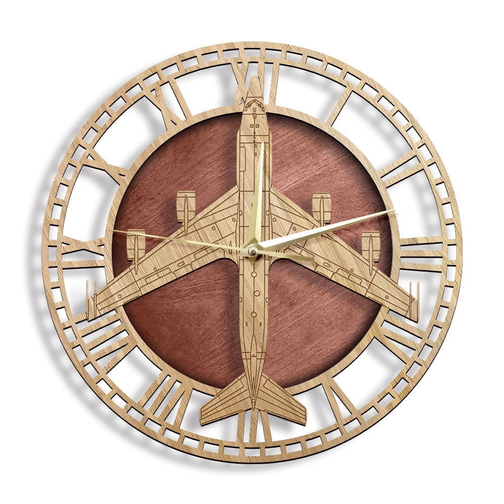 RC-135 Rivet Joint Wood Wall Clock THE AVIATOR