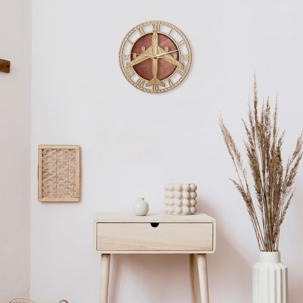 RC-135 Rivet Joint Wood Wall Clock THE AVIATOR