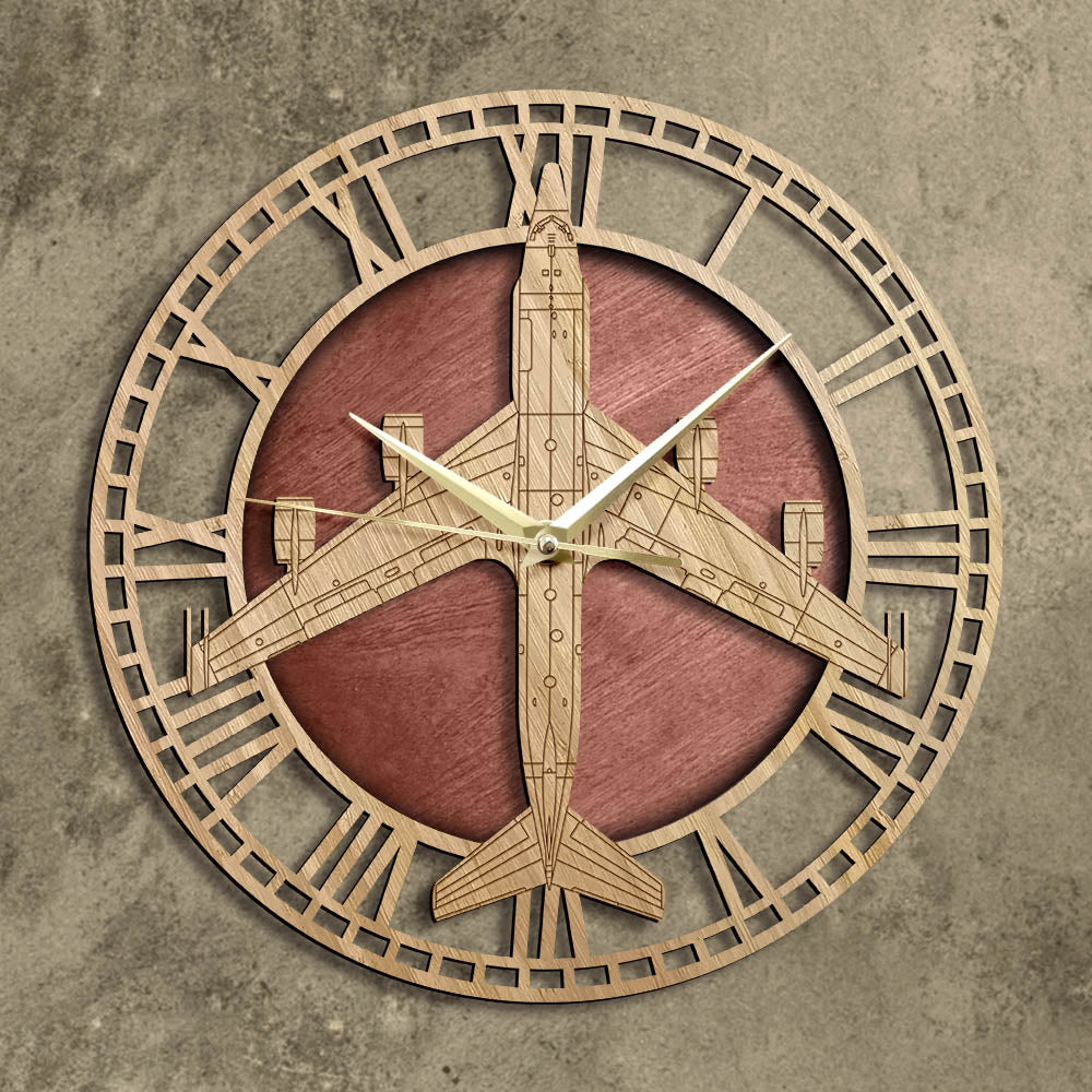RC-135 Rivet Joint Wood Wall Clock THE AVIATOR