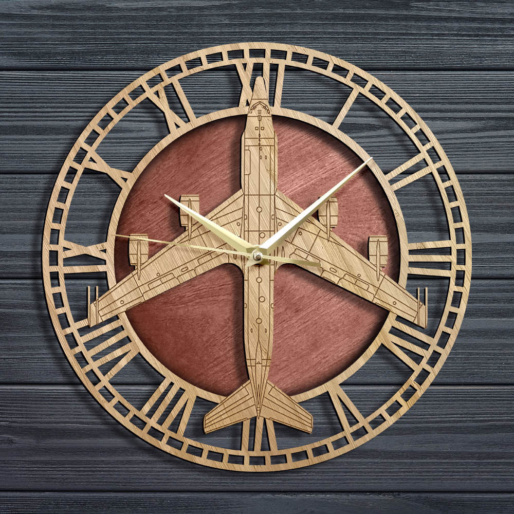 RC-135 Rivet Joint Wood Wall Clock THE AVIATOR