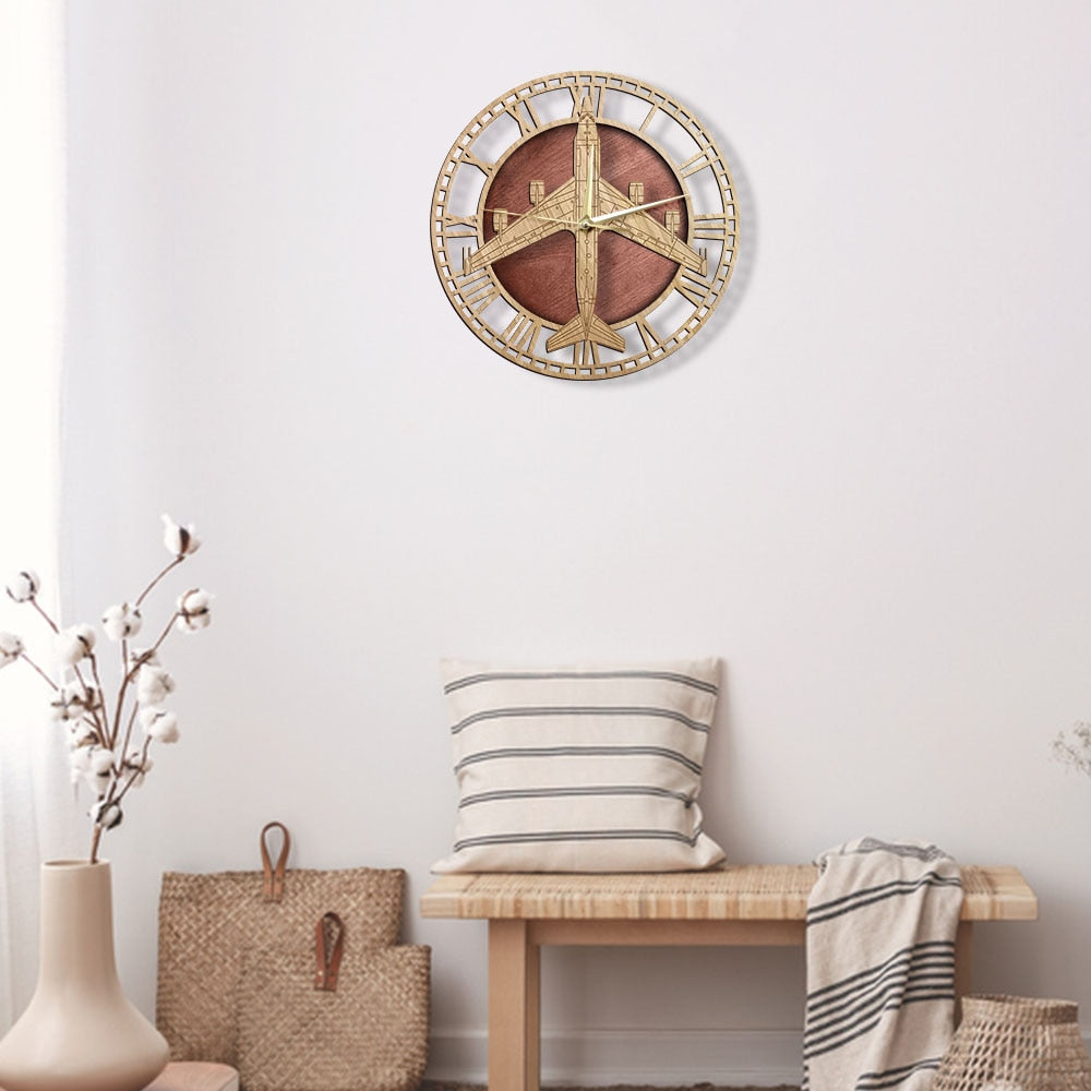RC-135 Rivet Joint Wood Wall Clock THE AVIATOR