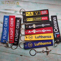 Thumbnail for Pilot Flight Crew Key Chain with 1 PC Metal Plane Keyrings THE AVIATOR