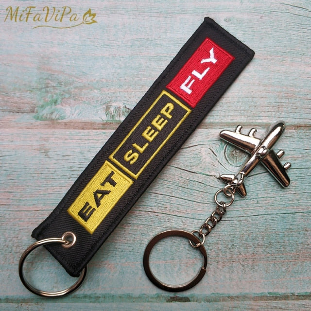 Pilot Flight Crew Key Chain with 1 PC Metal Plane Keyrings THE AVIATOR