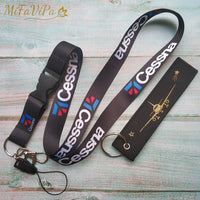 Thumbnail for Fashion Keychain Black Cessna Lanyards Neck Strap Key Chain AV8R