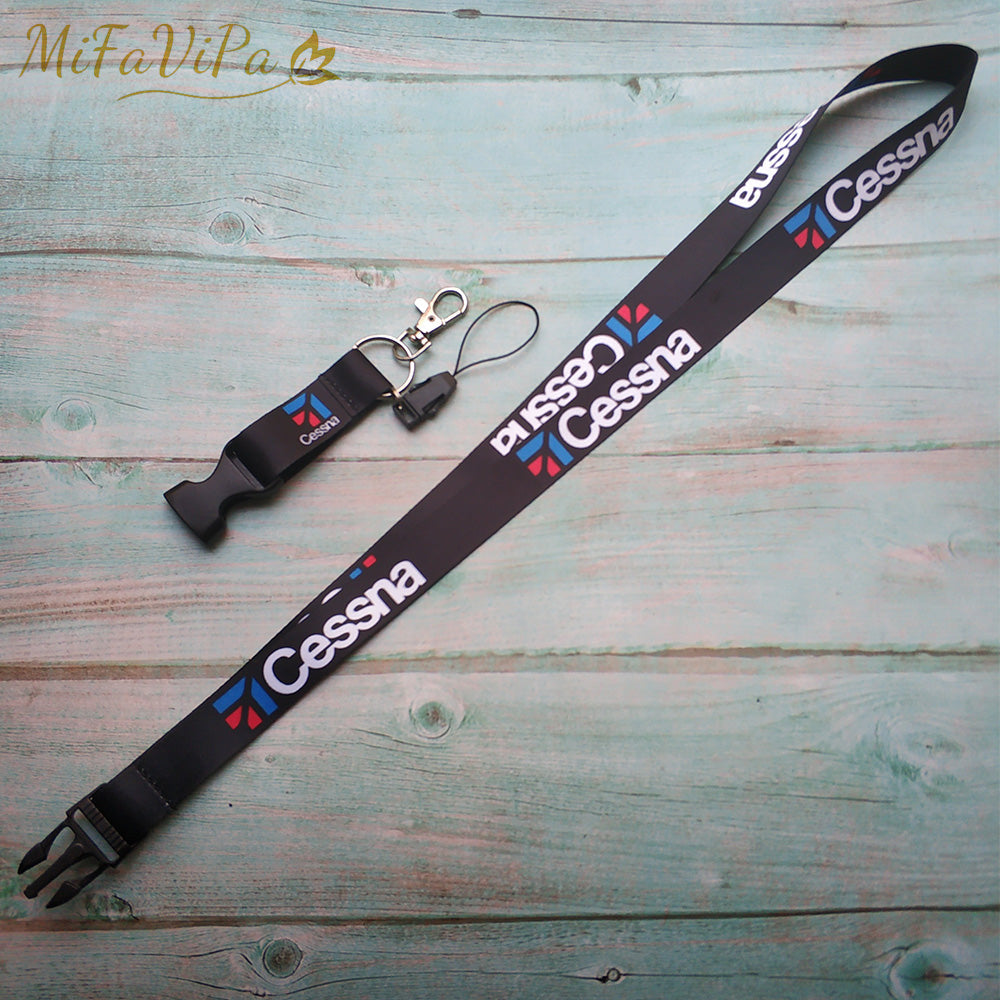 Fashion Keychain Black Cessna Lanyards Neck Strap Key Chain AV8R