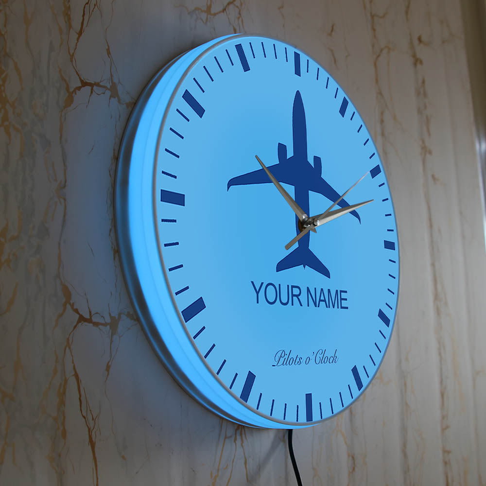 Personalized Name Aircraft Wall Clock AV8R