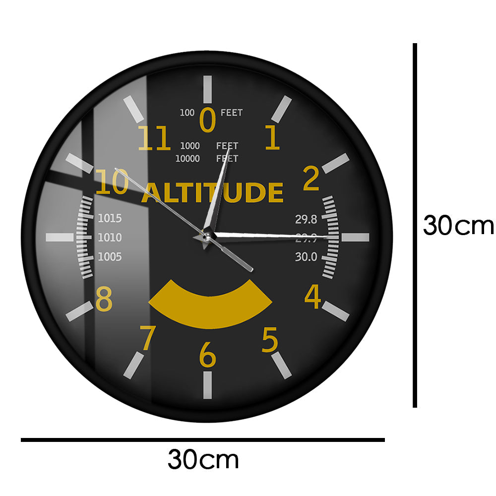 Aviation Altimeter Instrument Style Wall Clock AV8R