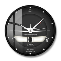 Thumbnail for Turn Coordinator Aircraft Flight Instrument Modern Design Wall Clock AV8R