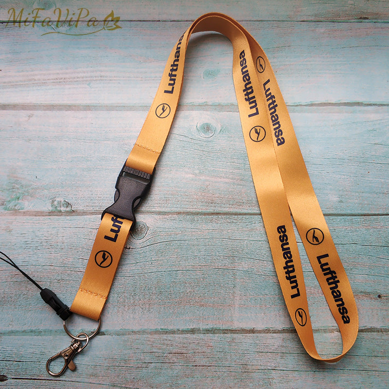 Lufthansa Neck Strap Chaveiro Flight Crew Key Chain AV8R