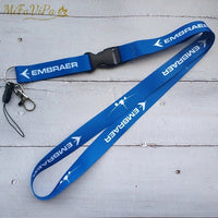 Thumbnail for Blue Embraer Neck Strap Chaveiro Key Chain Flight Crew  Keychain AV8R