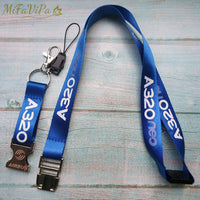 Thumbnail for MiFaViPa Red A320 Neo AIRBUS Keychain Lanyards Neck Strap Chaveiro Key Chain Llavero for ID Card Holder Lanyard Christmas Gift AV8R