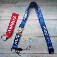 Thumbnail for MiFaViPa Red A320 Neo AIRBUS Keychain Lanyards Neck Strap Chaveiro Key Chain Llavero for ID Card Holder Lanyard Christmas Gift AV8R