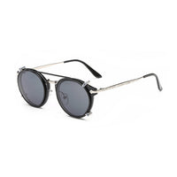 Thumbnail for Fashion Vintage Steam Punk Round Clip On Sunglasses Men Women AV8R