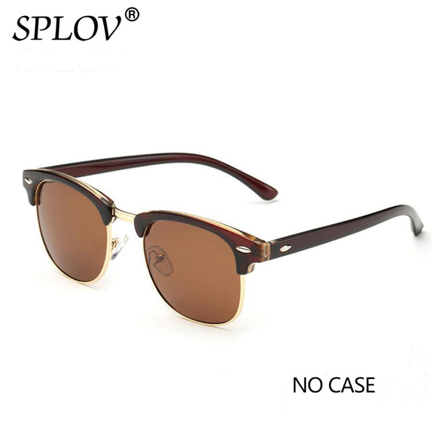 Semi Rimless Polarized Sunglasses Men Women Vintage Metal Sun Glasses AV8R