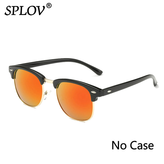 Semi Rimless Polarized Sunglasses Men Women Vintage Metal Sun Glasses AV8R