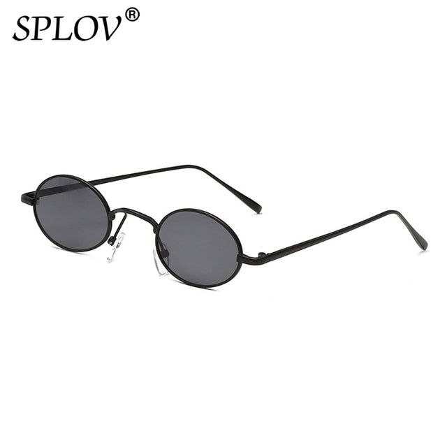 Vintage Oval Steampunk Sunglasses Men Women Brand Designer Small Metal Sun Glasses AV8R