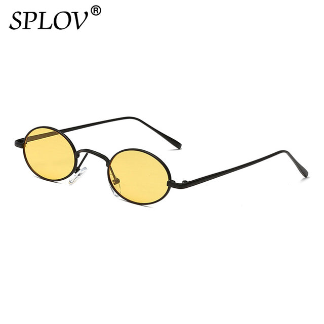Vintage Oval Steampunk Sunglasses Men Women Brand Designer Small Metal Sun Glasses AV8R