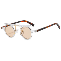 Thumbnail for Fashion Round Punk Sunglasses Men Women Small Retro Gradient Lens Shades Vintage Color AV8R