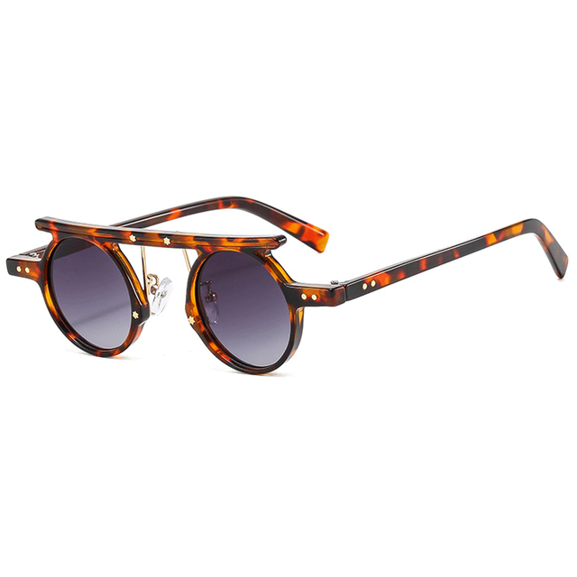 Fashion Round Punk Sunglasses Men Women Small Retro Gradient Lens Shades Vintage Color AV8R