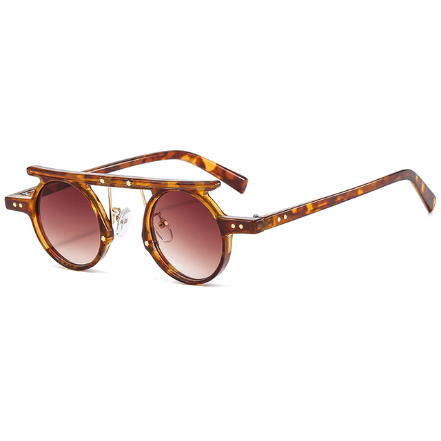 Fashion Round Punk Sunglasses Men Women Small Retro Gradient Lens Shades Vintage Color AV8R