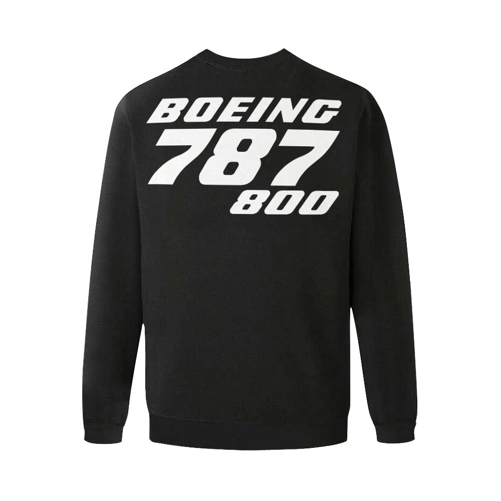 BOEING 787 Men's Oversized Fleece Crew Sweatshirt e-joyer