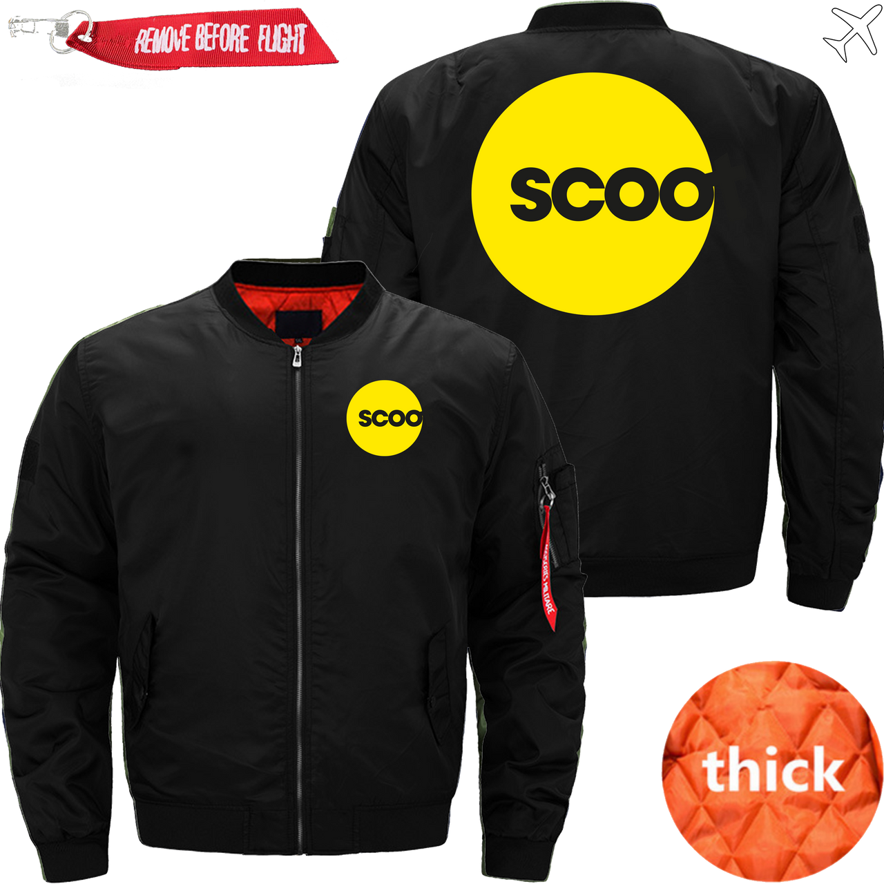 SCOOT AIRLINE JACKET MA1 BOMBER