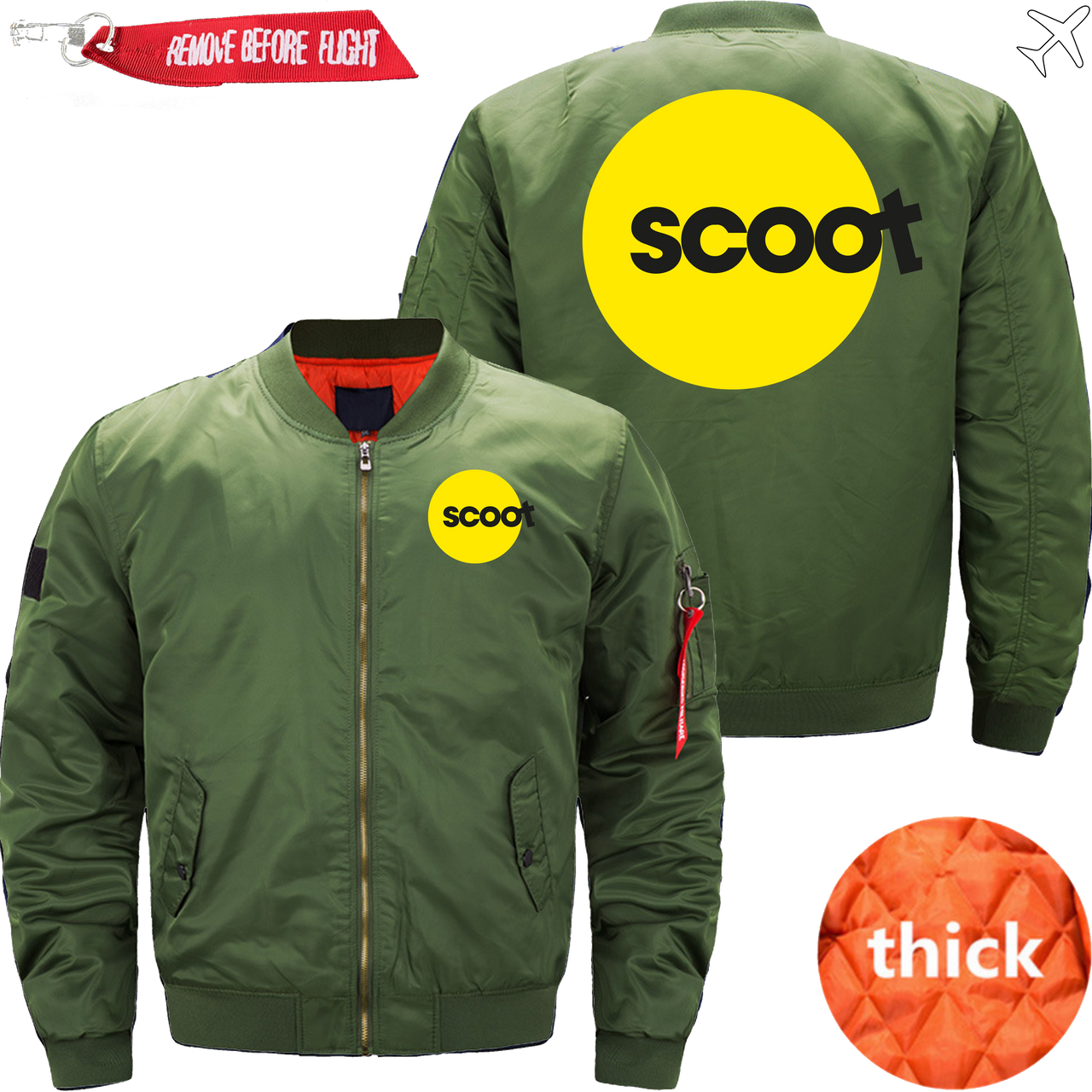 SCOOT AIRLINE JACKET MA1 BOMBER