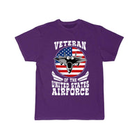 Thumbnail for Airforce US Flag Fighter Jet Patriotic Veteran  T Shirt THE AV8R