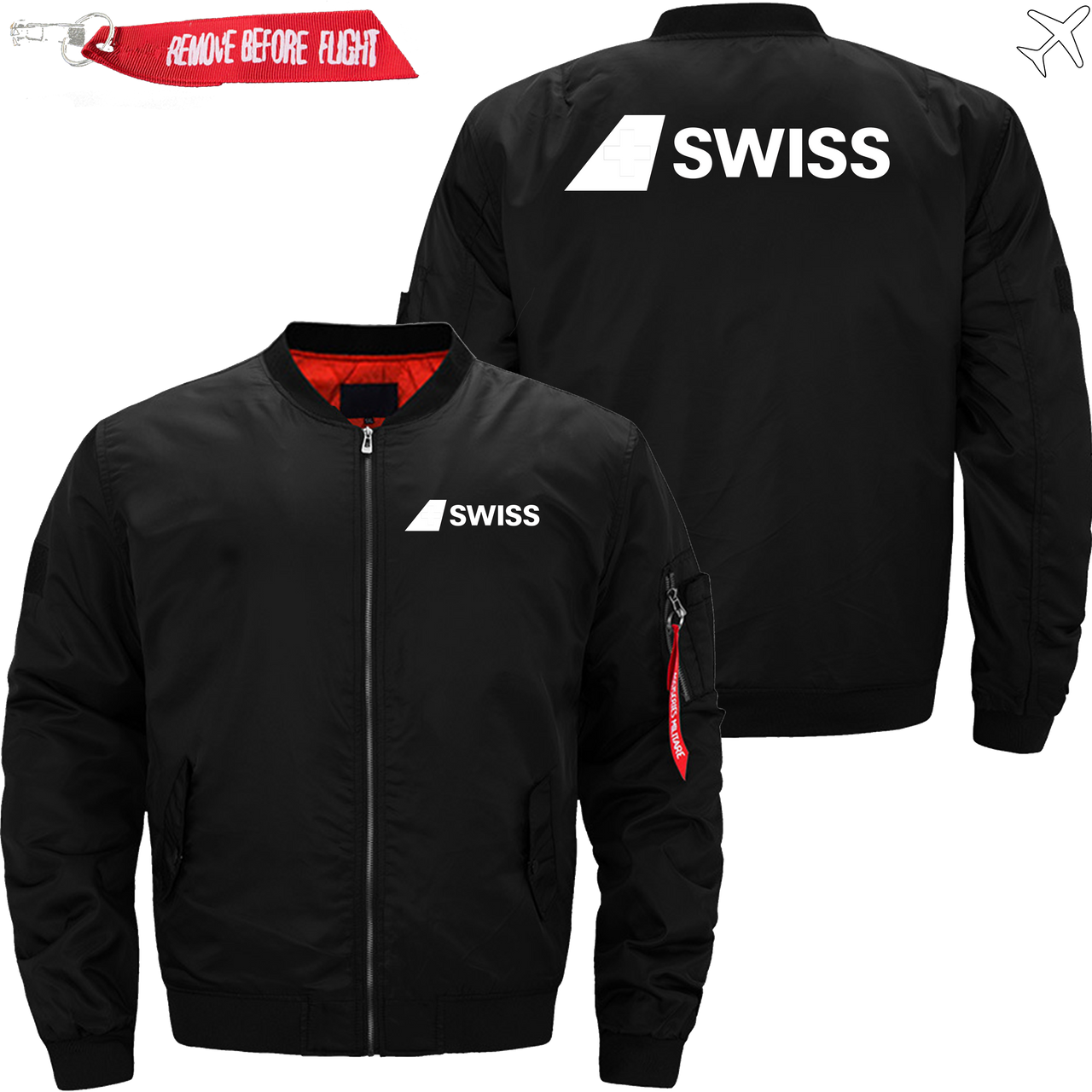 SWISS AIRLINES MA1 JACKET THE AV8R