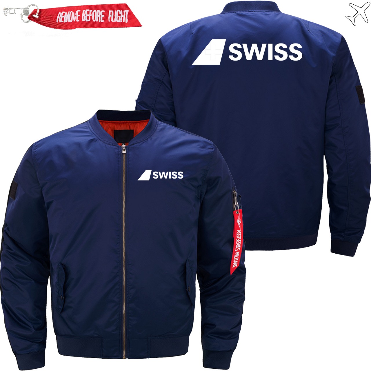 SWISS AIRLINES MA1 JACKET THE AV8R