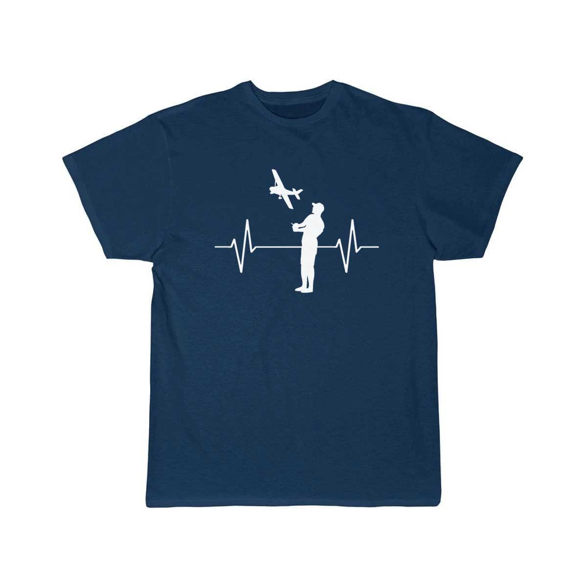 Model Flying Model Maker Airplane EKG Line T-SHIRT THE AV8R