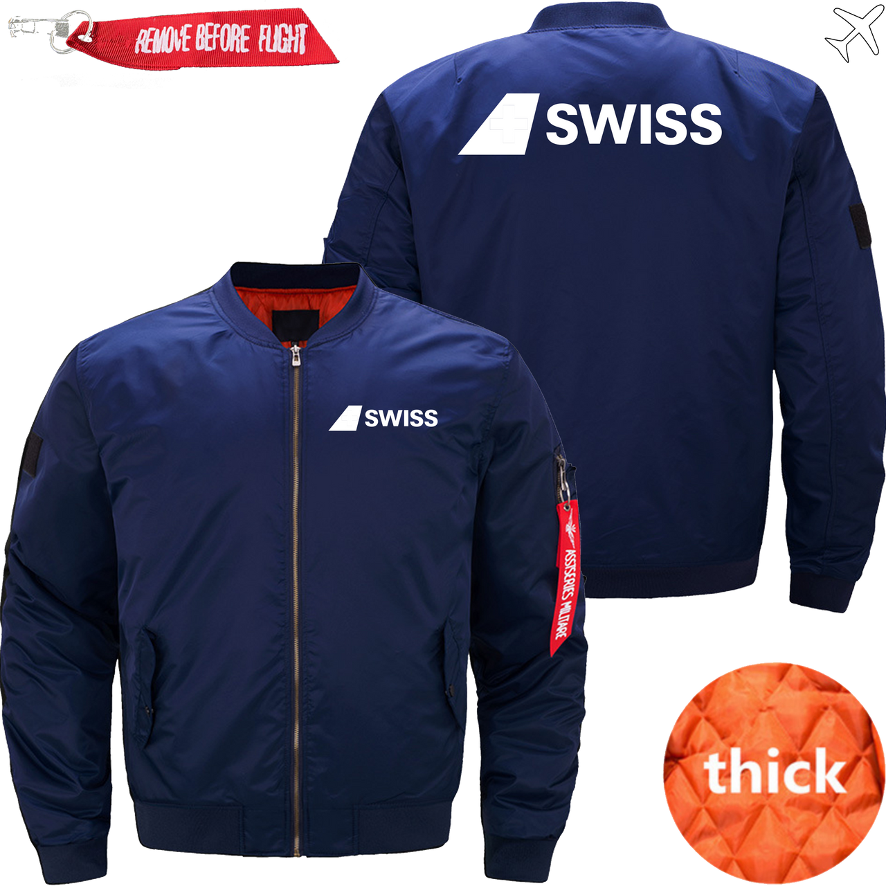 SWISS AIRLINES MA1 JACKET THE AV8R