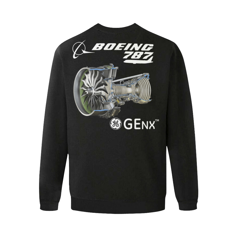 BOEING 787 Men's Oversized Fleece Crew Sweatshirt e-joyer