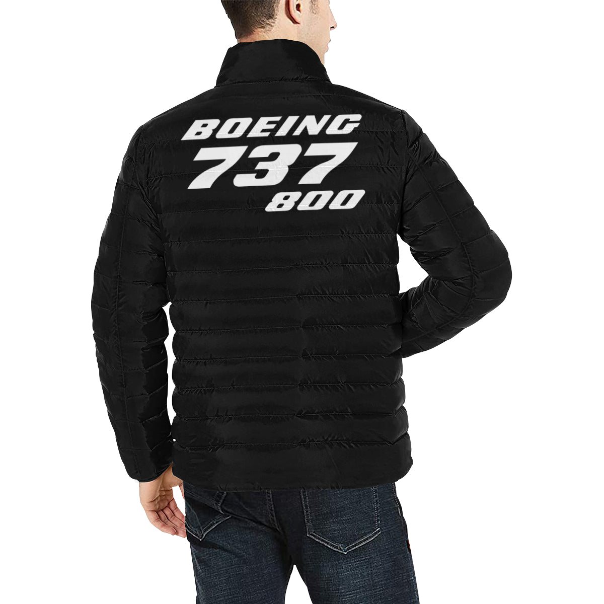 BOEING 737 Men's Stand Collar Padded Jacket e-joyer