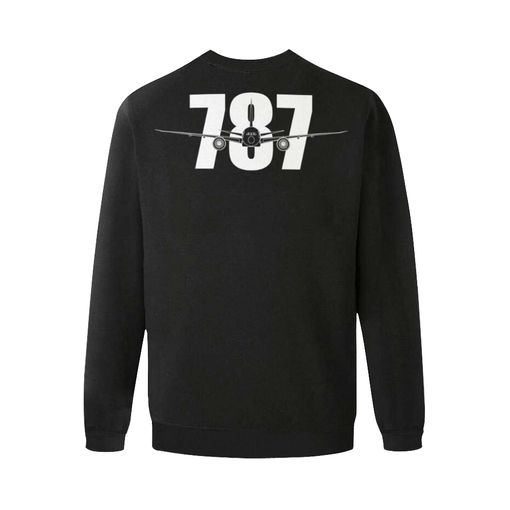 BOEING 787 Men's Oversized Fleece Crew Sweatshirt e-joyer