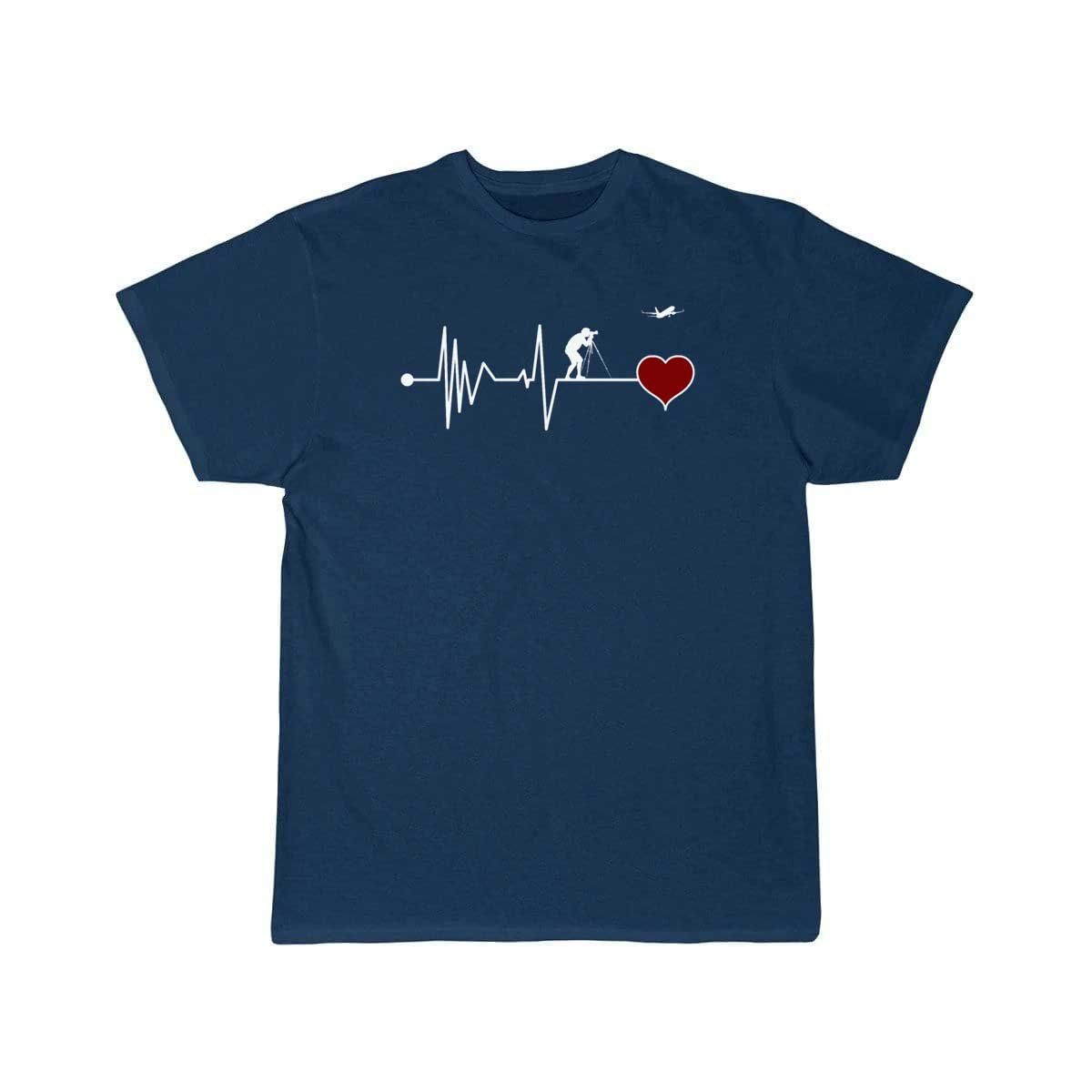 Plane Spotter Heartbeat Red Heart T-SHIRT THE AV8R