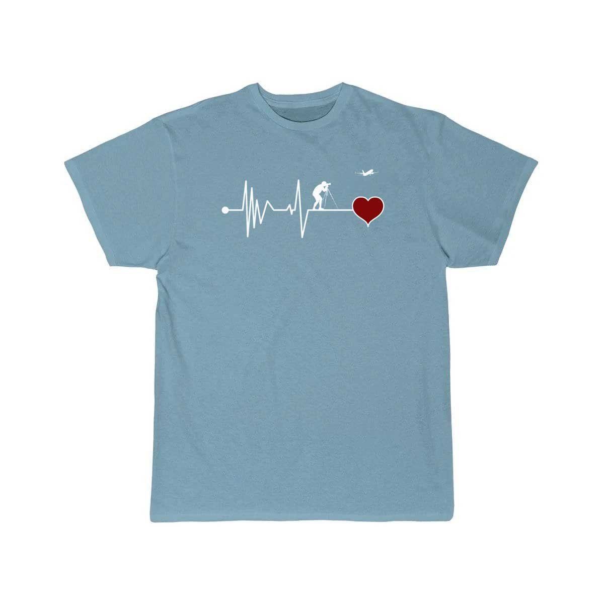 Plane Spotter Heartbeat Red Heart T-SHIRT THE AV8R