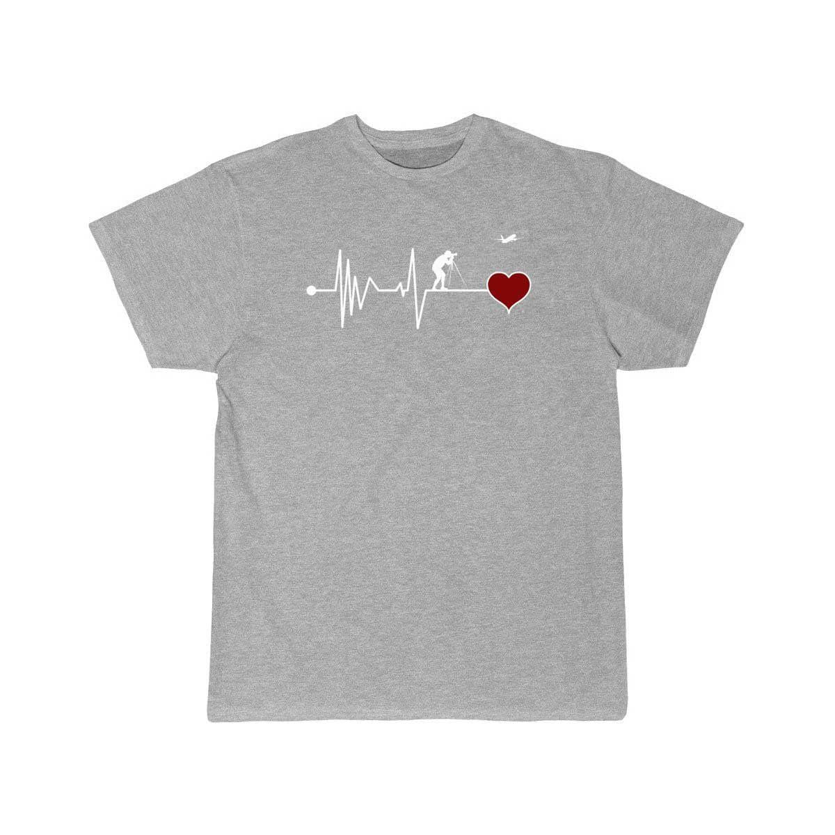 Plane Spotter Heartbeat Red Heart T-SHIRT THE AV8R