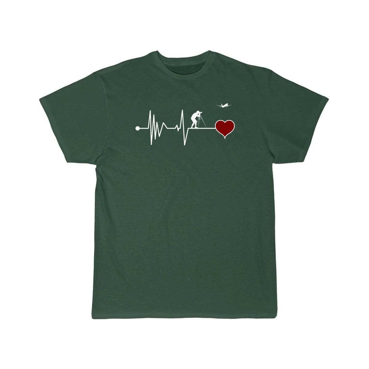 Plane Spotter Heartbeat Red Heart T-SHIRT THE AV8R