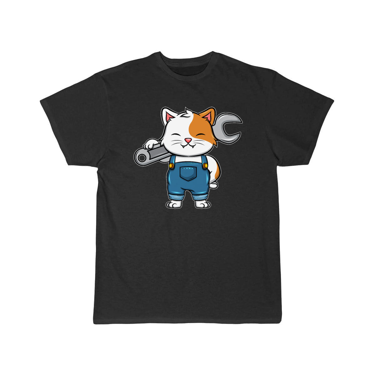 Mechanical Engineer Mechanic Cat With A Wrench  T-Shirt THE AV8R