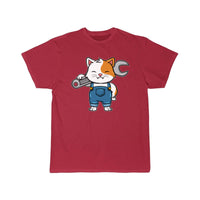 Thumbnail for Mechanical Engineer Mechanic Cat With A Wrench  T-Shirt THE AV8R