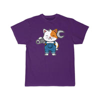 Thumbnail for Mechanical Engineer Mechanic Cat With A Wrench  T-Shirt THE AV8R