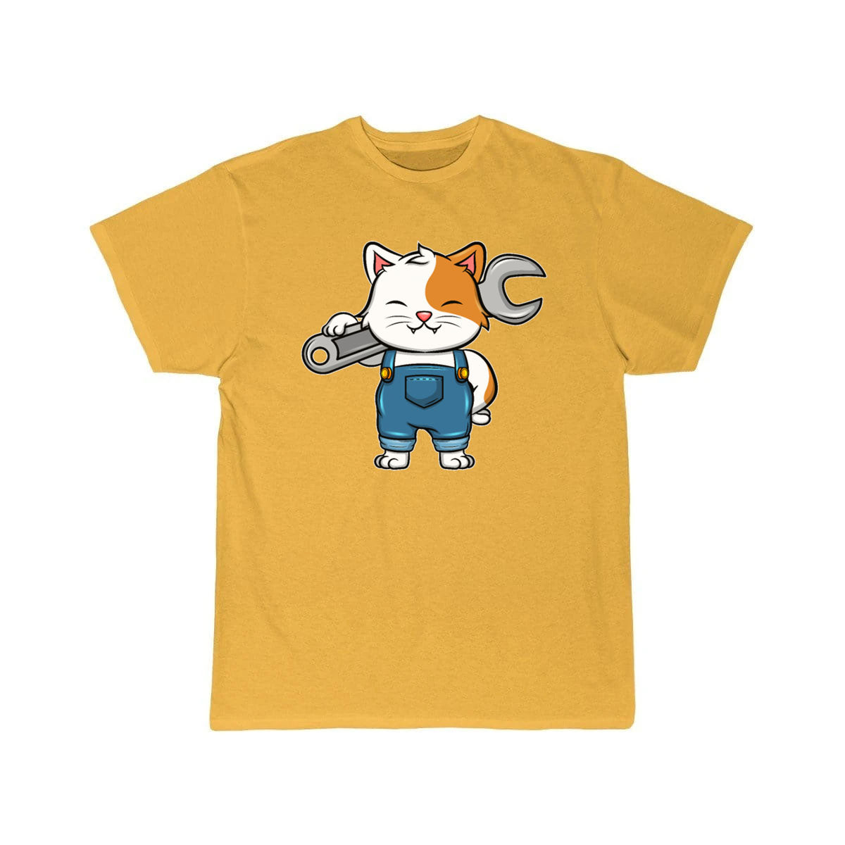 Mechanical Engineer Mechanic Cat With A Wrench  T-Shirt THE AV8R